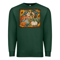 Sports Green pumpkins with sunflowers Premium Sweatshirt - RanaPortraitStore