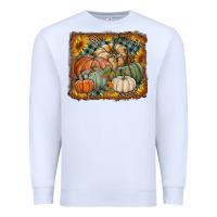 White pumpkins with sunflowers Premium Sweatshirt - RanaPortraitStore