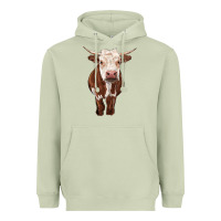Matcha hereford cow Heavyweight Hoodie - RanaPortraitStore