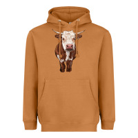 Meerkat hereford cow Heavyweight Hoodie - RanaPortraitStore