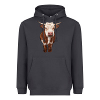 Smoke hereford cow Heavyweight Hoodie - RanaPortraitStore