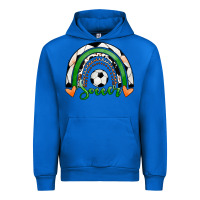 Cobalt Soccer Rainbow Urban Hoodie - RanaPortraitStore