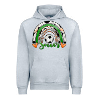 Heather Grey Soccer Rainbow Urban Hoodie - RanaPortraitStore