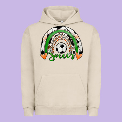 Soccer Rainbow Urban Hoodie Designed By Ranaportraitstore