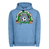 Pigment Pebble Blue Soccer Rainbow Urban Hoodie - RanaPortraitStore