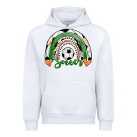 White Soccer Rainbow Urban Hoodie - RanaPortraitStore