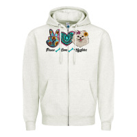 Peace Love Pomeranian Zipper Hoodie | Teevron