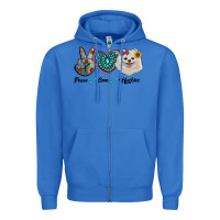 True Royal peace love pomeranian Zipper Hoodie - RanaPortraitStore