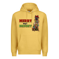 Antique Gold merry and bright german shepherd Premium Hoodie - RanaPortraitStore