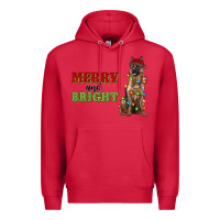 Cardinal merry and bright german shepherd Premium Hoodie - RanaPortraitStore