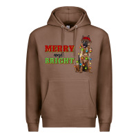 Chestnut merry and bright german shepherd Premium Hoodie - RanaPortraitStore