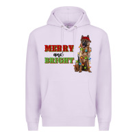 Lilac merry and bright german shepherd Premium Hoodie - RanaPortraitStore