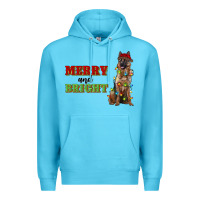 Ocean Blue merry and bright german shepherd Premium Hoodie - RanaPortraitStore