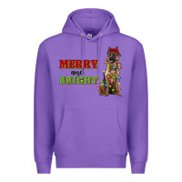 Purple merry and bright german shepherd Premium Hoodie - RanaPortraitStore