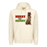 Sandshell merry and bright german shepherd Premium Hoodie - RanaPortraitStore