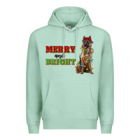 Seafoam merry and bright german shepherd Premium Hoodie - RanaPortraitStore
