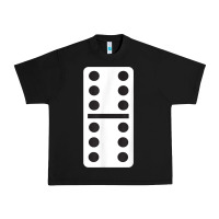 Black double six dominoes tshirt halloween costume 6 6 domino game t shirt Urban Heavy Tee - baoMotion