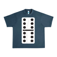 Midnight Navy double six dominoes tshirt halloween costume 6 6 domino game t shirt Urban Heavy Tee - baoMotion
