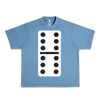 Pebble Blue double six dominoes tshirt halloween costume 6 6 domino game t shirt Urban Heavy Tee - baoMotion