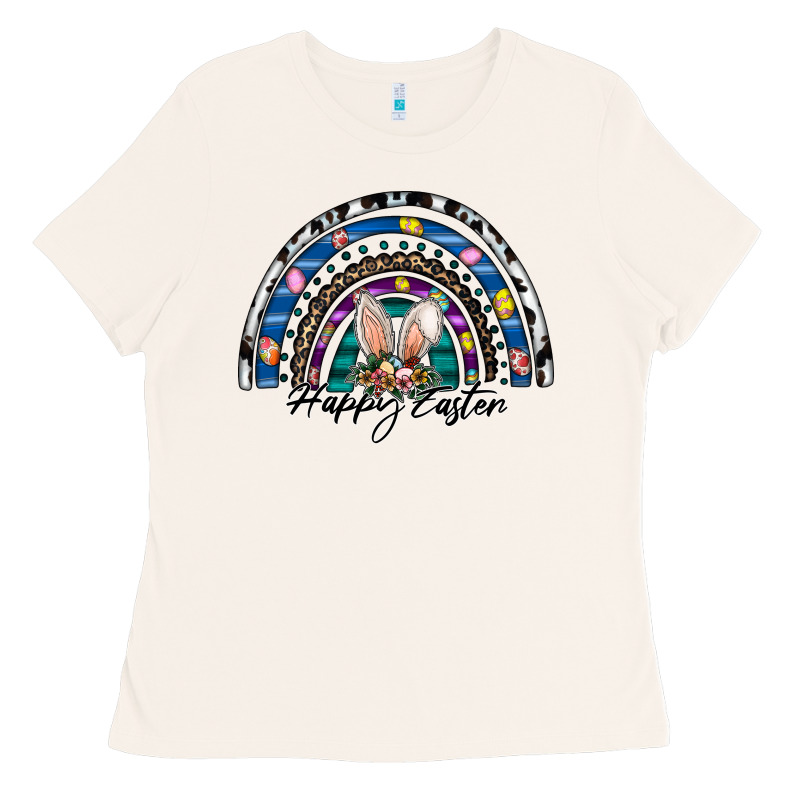 Happy Easter Rainbow Ladies Tee by CowhideDigitalArt | Teevron