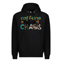 Black western caffeine before chaos Premium Hoodie - BarkalooDesign