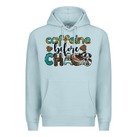 Blue Mist western caffeine before chaos Premium Hoodie - BarkalooDesign