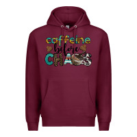 Burgundy western caffeine before chaos Premium Hoodie - BarkalooDesign