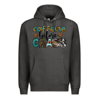 Charcoal Heather western caffeine before chaos Premium Hoodie - BarkalooDesign