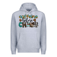 Heather Grey western caffeine before chaos Premium Hoodie - BarkalooDesign