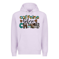 Lilac western caffeine before chaos Premium Hoodie - BarkalooDesign