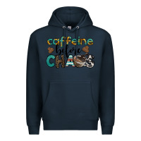 Navy western caffeine before chaos Premium Hoodie - BarkalooDesign