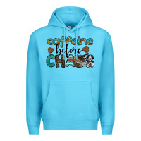 Ocean Blue western caffeine before chaos Premium Hoodie - BarkalooDesign