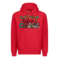 Red western caffeine before chaos Premium Hoodie - BarkalooDesign