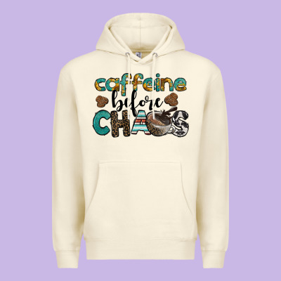Western Caffeine Before Chaos Premium Hoodie Designed By Barkaloodesign