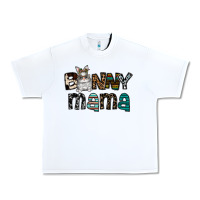 White Bunny mama Urban Heavy Tee - CowhideDigitalArt