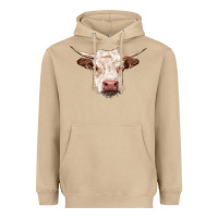 Mushroom hereford cow head Heavyweight Hoodie - RanaPortraitStore
