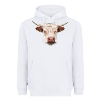 White hereford cow head Heavyweight Hoodie - RanaPortraitStore