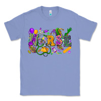 Colony Blue Nurse Mardi Gras Classic Tee - FaDigitalArtStudio