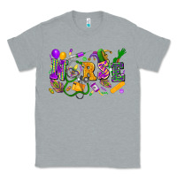Heather Grey Nurse Mardi Gras Classic Tee - FaDigitalArtStudio