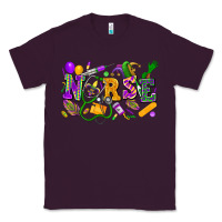 Plum Nurse Mardi Gras Classic Tee - FaDigitalArtStudio