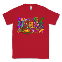 Red Nurse Mardi Gras Classic Tee - FaDigitalArtStudio