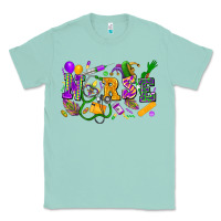 Seafoam Nurse Mardi Gras Classic Tee - FaDigitalArtStudio