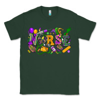 Sports Green Nurse Mardi Gras Classic Tee - FaDigitalArtStudio