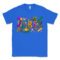 True Royal Nurse Mardi Gras Classic Tee - FaDigitalArtStudio