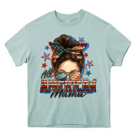 Arona All American mama messy bun 4th of july Heavy Core Tee - FaDigitalArtStudio