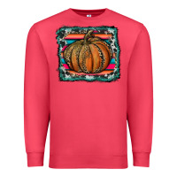 Cardinal leopard pumpkin with serape background Premium Sweatshirt - RanaPortraitStore