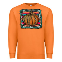 Carrot leopard pumpkin with serape background Premium Sweatshirt - RanaPortraitStore