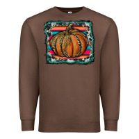 Chestnut leopard pumpkin with serape background Premium Sweatshirt - RanaPortraitStore