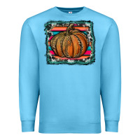 Ocean Blue leopard pumpkin with serape background Premium Sweatshirt - RanaPortraitStore