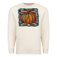 Sandshell leopard pumpkin with serape background Premium Sweatshirt - RanaPortraitStore